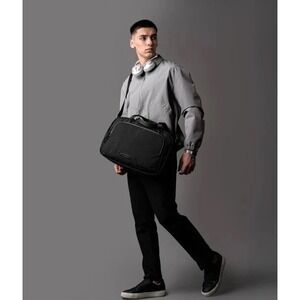 ALPAKA NEW Bravo Brief Black Axoflux 400D Laptop Bag with Cross Body Straps